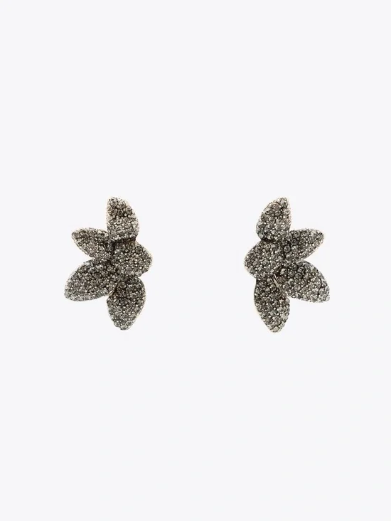 NWT Zara Rhinestones Fan Shaped Earrings - Picture 3 of 8